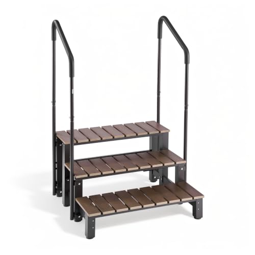 VEVOR Escalier pour Spa à 3 Marches avec Mains Courantes Cap