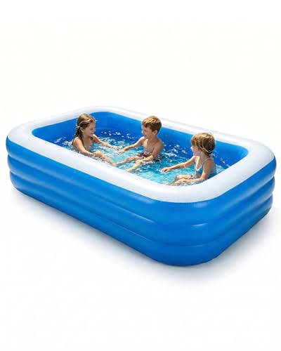 Piscine Gonflable Enfant Rectangulaire 3 Chambres à Air, Pis