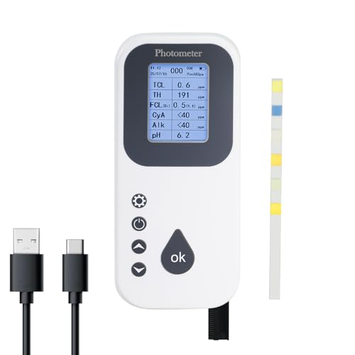 Kit de test numérique 7 en 1 pour piscine : mesure pH, chlor