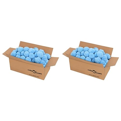 QUAHEAS Balles filtrantes de piscine en polyéthylène bleu 14