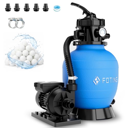 FOTING Système de Filtre à Sable pour Piscine 9 000 L/h (9 m