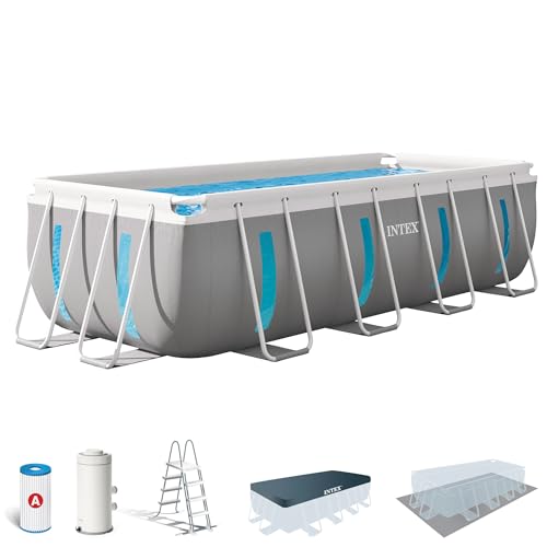 Intex - Kit Piscine Clearview Rectangulaire Tubulaire (L) 4,