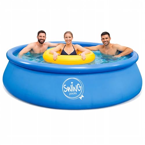 HAF® Swing Quick Up Piscine bleue avec les dimensions 457 x 