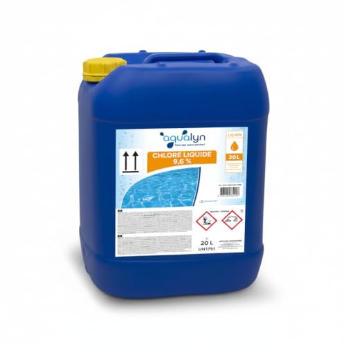 Chlore Liquide 9,6% 20 L Aqualyn Lot de 2