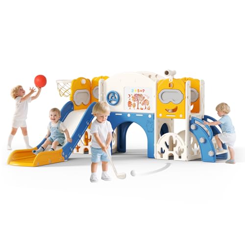 Krovtoy Toboggan pour enfants épaissi et élargi,Toboggan ext