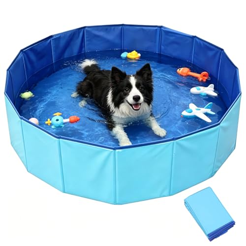 Afenau Piscine pour Chien, 60x20 cm Piscine Pliable pour Chi