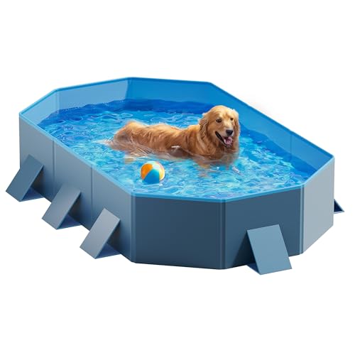 Peteast Piscine pour chiens de grande taille, pliable, en pl