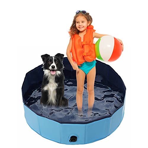 Jsdoin Piscine pliable pour chien, pataugeoire portable pour