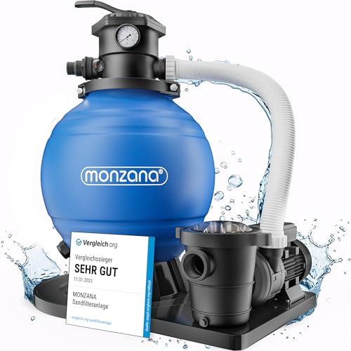 MONZANA® Pompe filtre à sable 15,9 m³ auto-amorçante pour pi