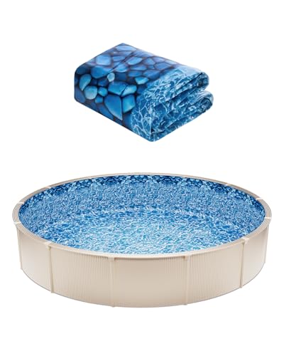 VEVOR Revêtement de Piscine Ronde, 732x120 cm, Doublure Dura
