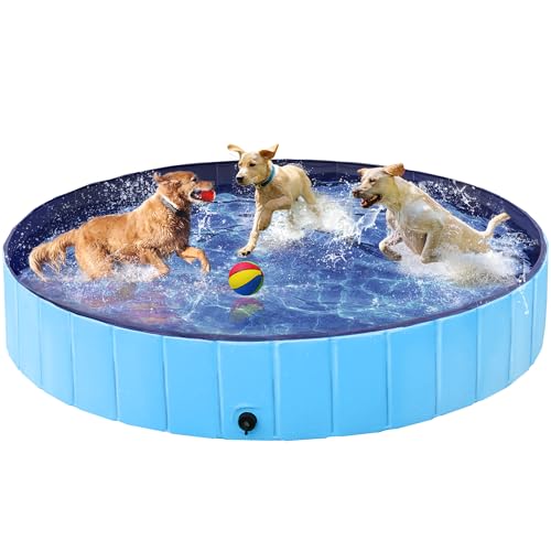 Yaheetech Piscine Chien Pliable 180 x 30cm Piscine Baignoire