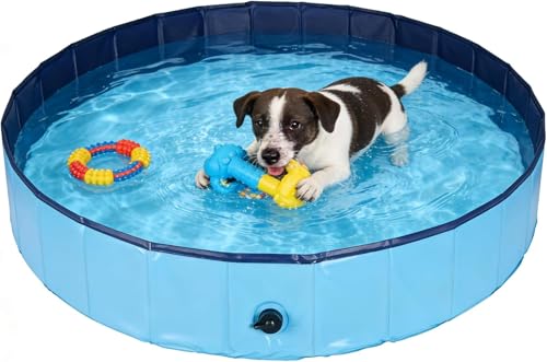 Piscine Pliable pour Chien - 100 x 30 cm - Plaques antidérap