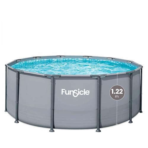Piscine Tubulaire Ronde Grise 3,66m