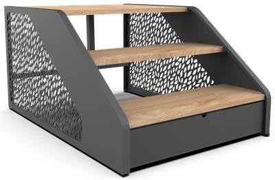 Poolex - Escalier pour Spa - SP-STEPS-7016B - Bois - Accès s