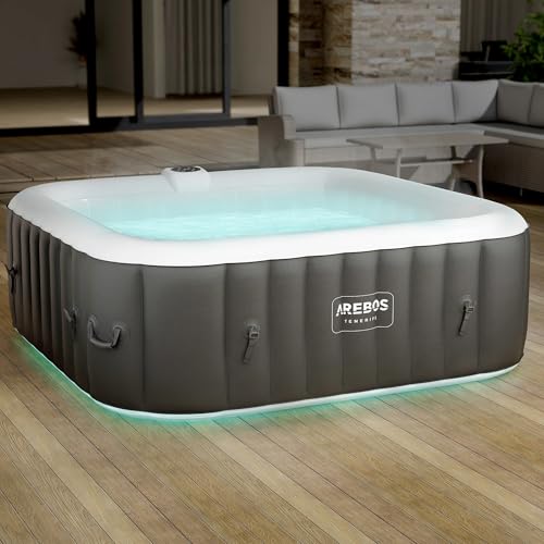 Arebos Spa Gonflable | Gonflable Automatique | Intérieur et 