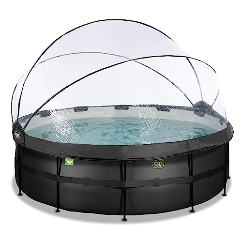 Piscine hors sol ronde 427x122cm + dôme et pompe filtrante à
