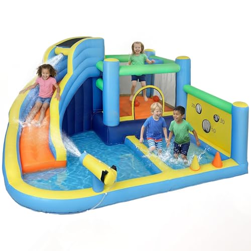 AIYAPLAY Château Gonflable avec souffleur 8 en 1, Parc Aquat