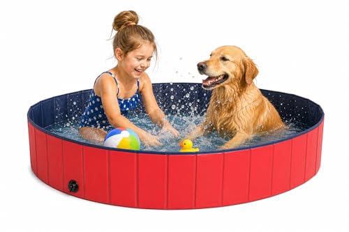 lionto Piscine Pliable pour Chien en PVC résistant aux griff