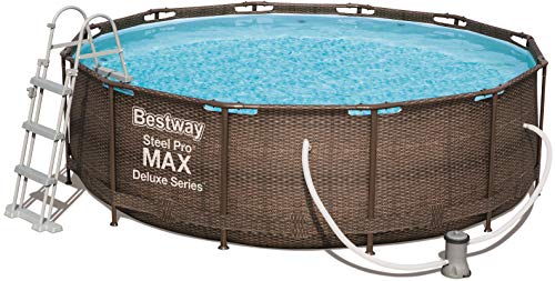 Bestway Power Steel Deluxe Piscine Tubulaire Ronde avec Cadr
