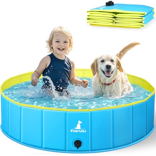 Pourbibi Piscine pour Chiens, pataugeoire pour Chien, Baigno
