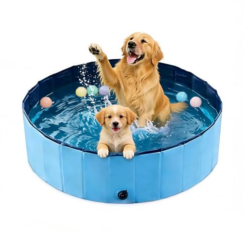 Piscine Pliable Chien Ø120 cm, Hauteur 30 cm,Dog Paddling Po