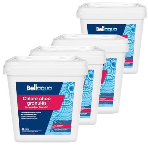 Bellaqua Chlore Lent Multifonction Piscine 4 x 5 kg - Galets