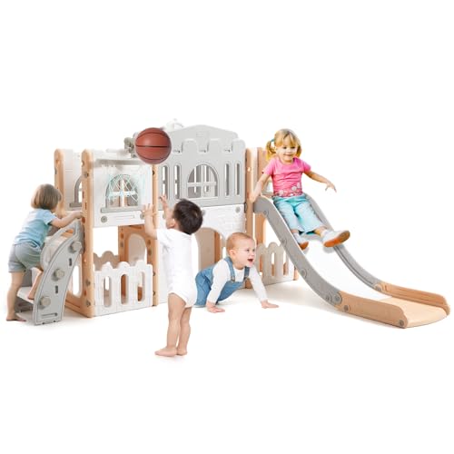 Toboggan Enfants 8-en-1 Sécurisé