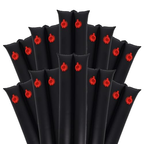 Lot de 10 Sacs à Eau pour Piscine Noir 2,4 m