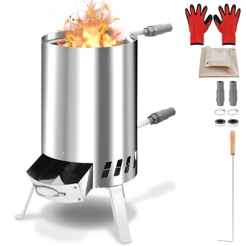 Vigevee Chauffage de piscine avec feu et spirale chauffante,