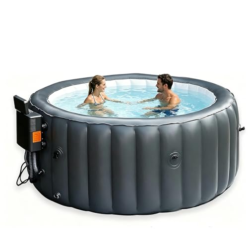 Spa Gonflable pour 4 Personnes, Spa Extérieur Portable avec 