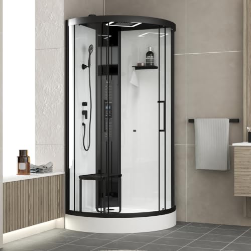 Cabine de douche 1/4 de cercle 95x95x218 cm - Fonction HAMMA