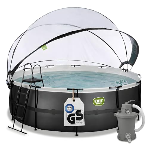 Piscine hors sol ronde 427x122cm + dôme et pompe filtrante à