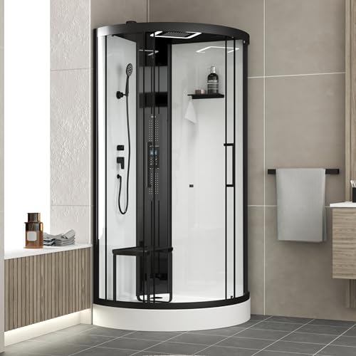 Cabine de douche 1/4 de cercle 95x95x218 cm - Fonction HAMMA