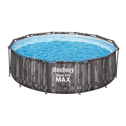 Piscine Hors Sol Ronde Effet Bois 366cm