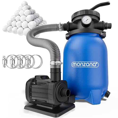 MONZANA® Pompe filtre à sable 5 m³ auto-amorçante pour pisci