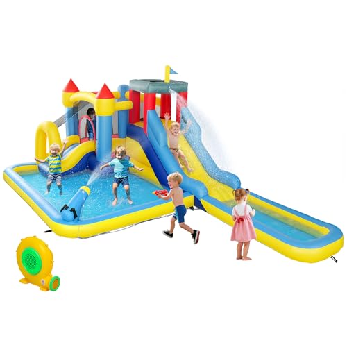 AIYAPLAY Château Gonflable avec soufflerie 6 en 1 Parc Aquat