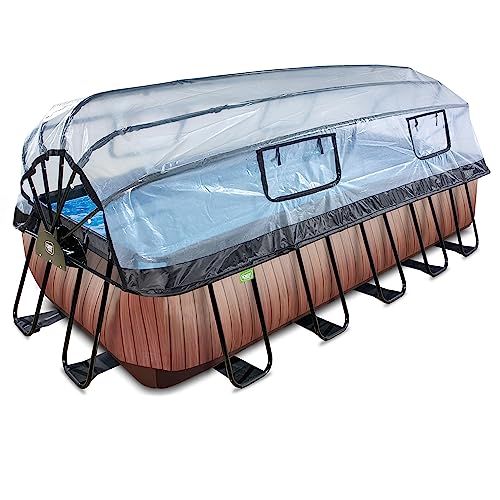 EXIT Toys Piscine Wood avec dôme - 540x250x122cm - Grande Pi