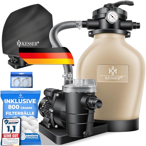 KESSER® Système de filtration à sable + 800 g de balles filt