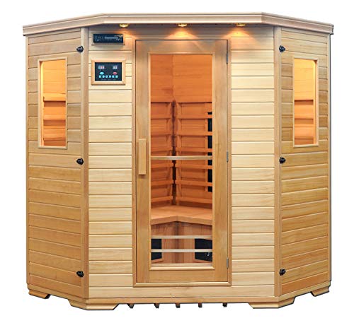 Cabine infrarouge Malmö en bois massif avec radiateurs en cé