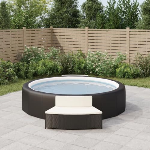 QUAHEAS Lot de 2 bancs de bain à remous avec coussins, en po