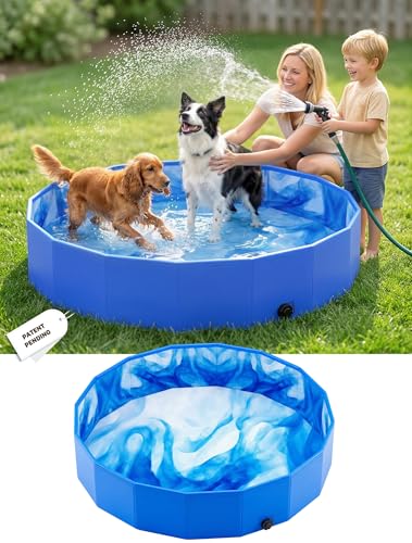 KingSom Piscine pour Chiens, Piscine Pliable Épaissi pour Gr