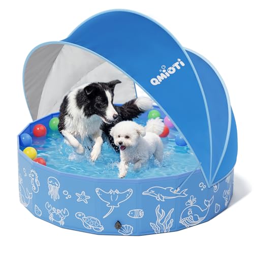 Piscine Pliable Chien 120cm Anti-dérapante