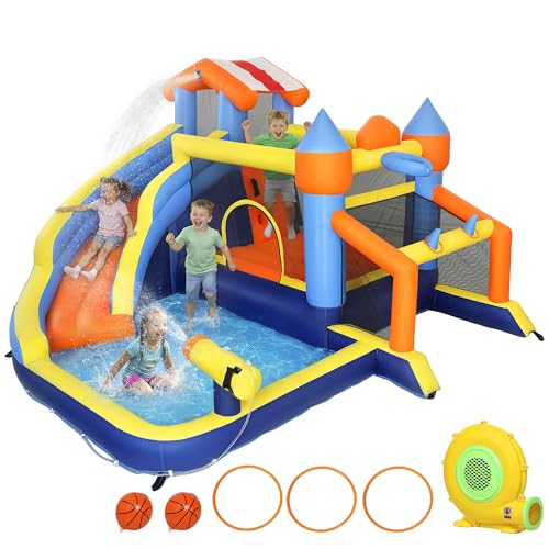 AIYAPLAY Château Gonflable avec souffleur 8 en 1, Parc Aquat
