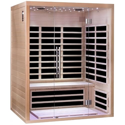 SNÖ Sauna Infrarouge Luxe 3 Places 2480W | Bois Hemlock du N