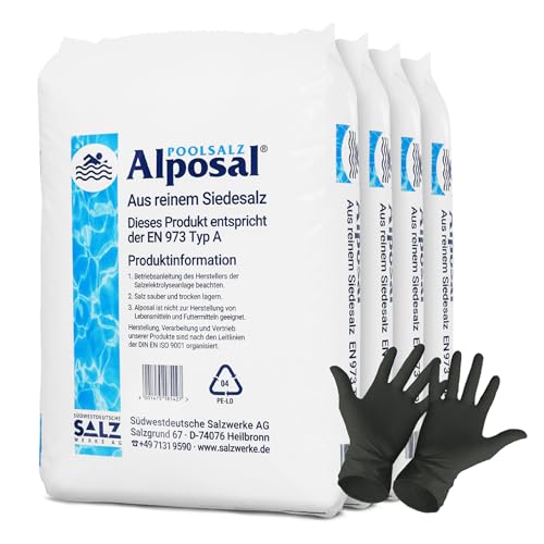 Alposal Sel de piscine, 75 kg, convient pour chlorinateur, é