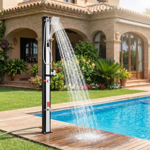 LIFERUN Douche Solaire 40L, Douche de Jardin Solaire, avec P