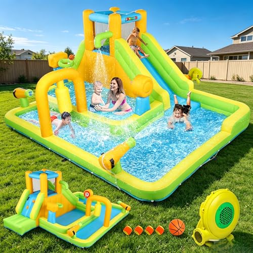 Château Gonflable Piscine Toboggan Enfants