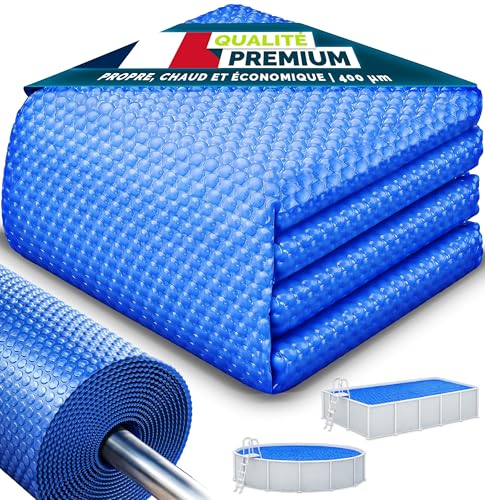 tillvex® Bâche Solaire de Piscine, 400 µm, rectangulaire, 60