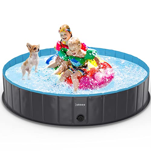lunaoo Piscine pour Chien Pliable, PVC Chien Piscine Baignoi