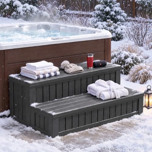 Marchepieds pour jacuzzi avec rangement, capacité de charge 